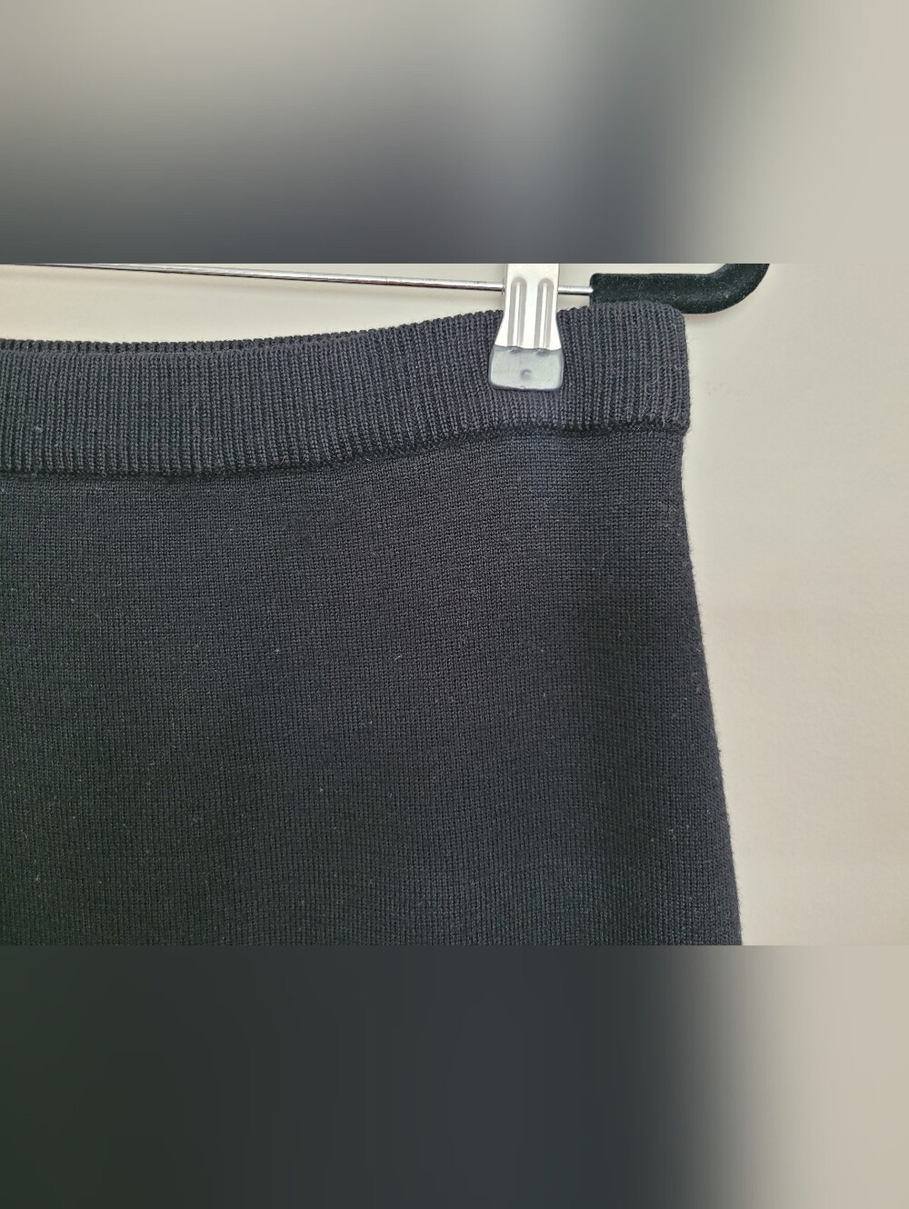 Adrianna Papell Women's Wool Blend Pencil Skirt Pull On Black Large - Picture 10 of 11